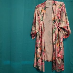 David's Bridal Floral Robe L/XL